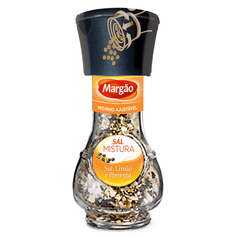 Moinho de sal, limão e pimenta