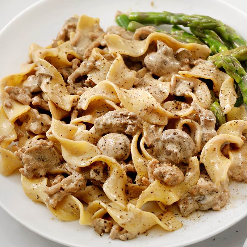 Pappardelle com Espargos e Cogumelos