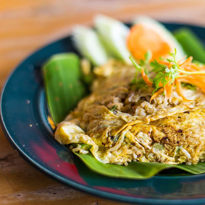 Arroz Crocante com Ovo Frito