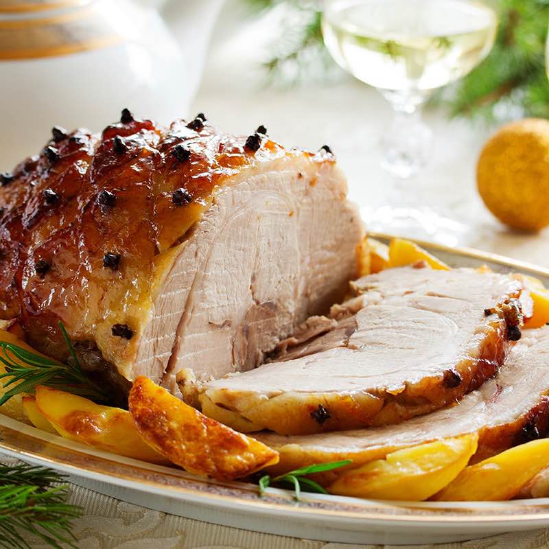 Assado de Porco com Funcho e Laranja