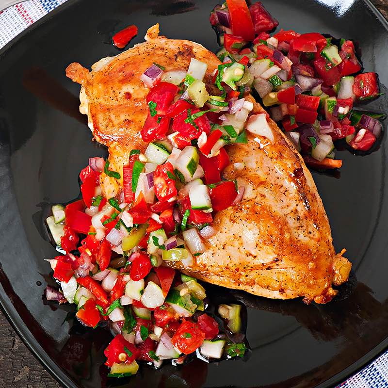 Frango Cubano Grelhado com Salsa