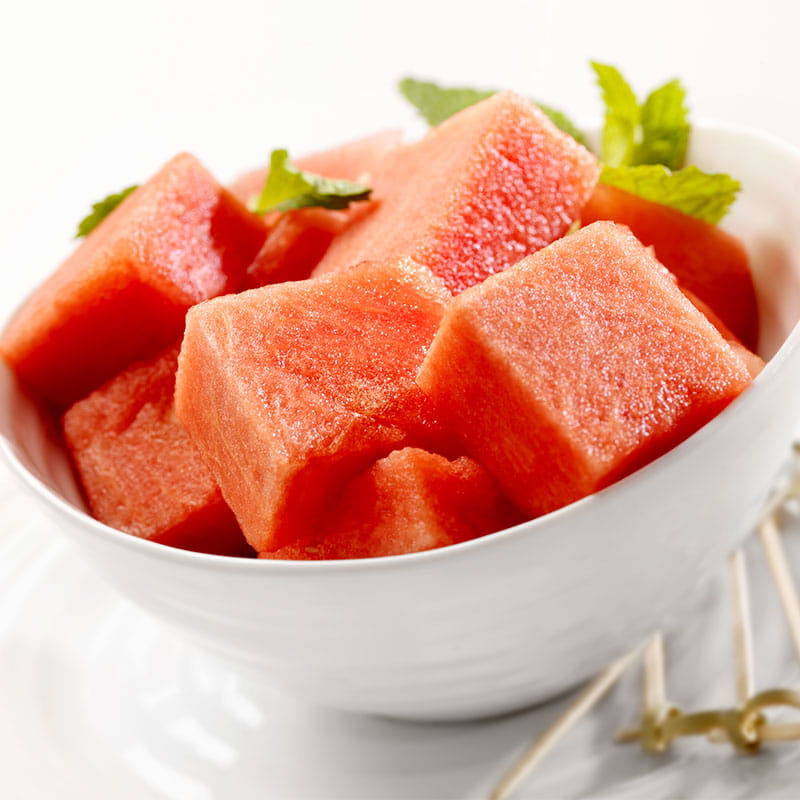 Espetadas de Melancia e Camarao