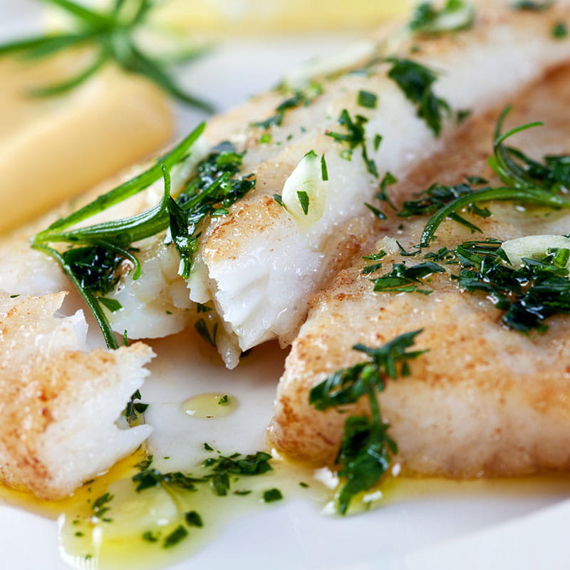 Filetes com Manteiga de Ervas Aromaticas