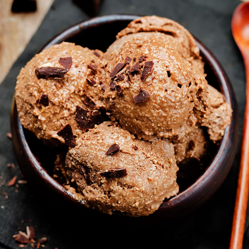 Gelado de Chocolate Banana e Canela