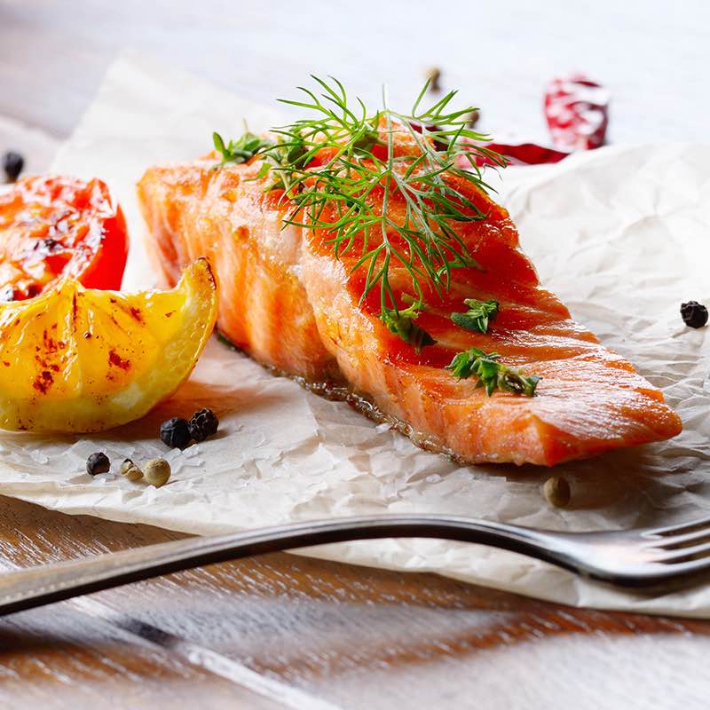 Salmao em Papelotes com Oregaos