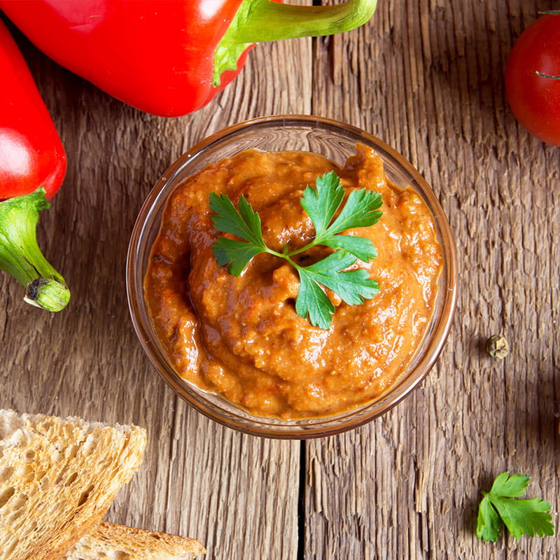 Pasta de Tomate e Pimento Vermelho Assado