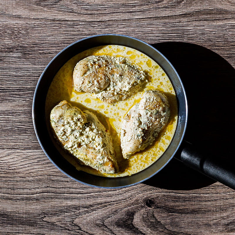 Peito de Frango com Molho de Natas e Arroz Basmati