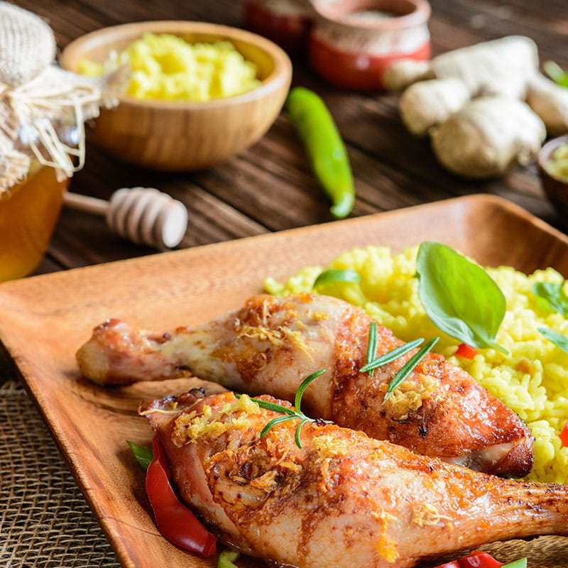 Perninhas de Frango com Mel e Especiarias a Marrocos