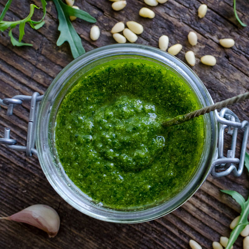 Pesto de Rucula e Pinhoes