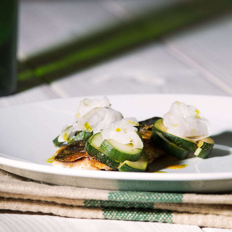 Salada de Curgete de Cavala com Menta