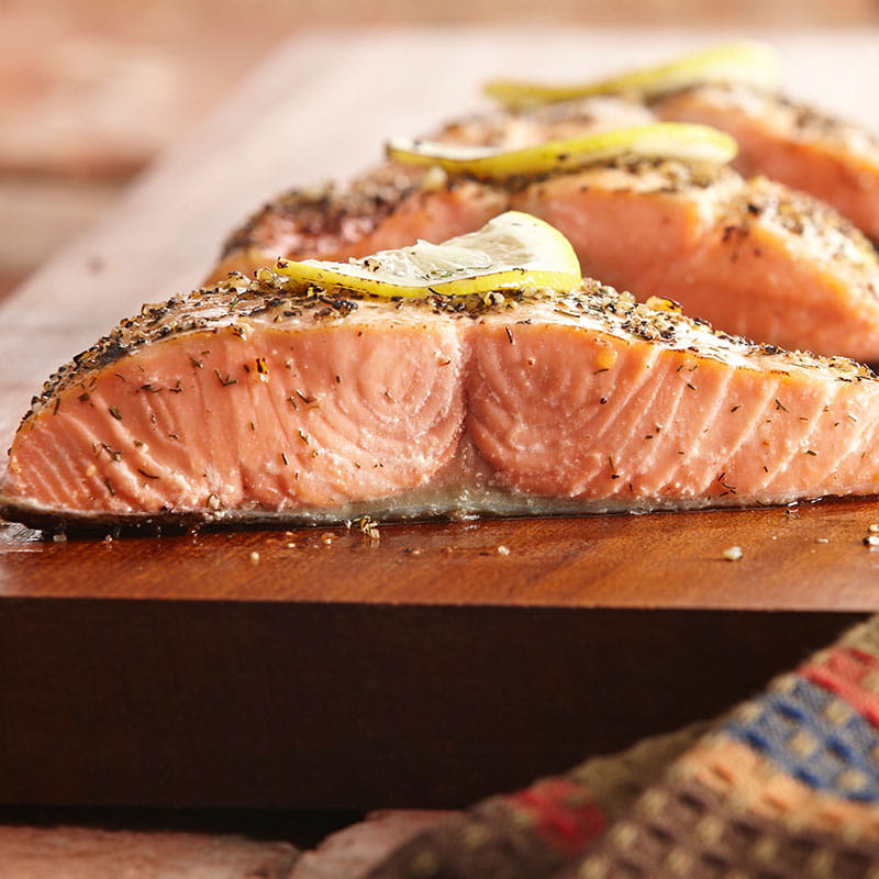 Salmão em Marinada com Pimenta Rosa