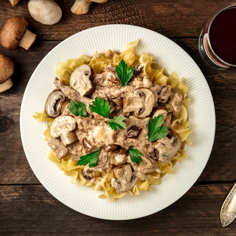 Strogonoff de Carne de Vaca