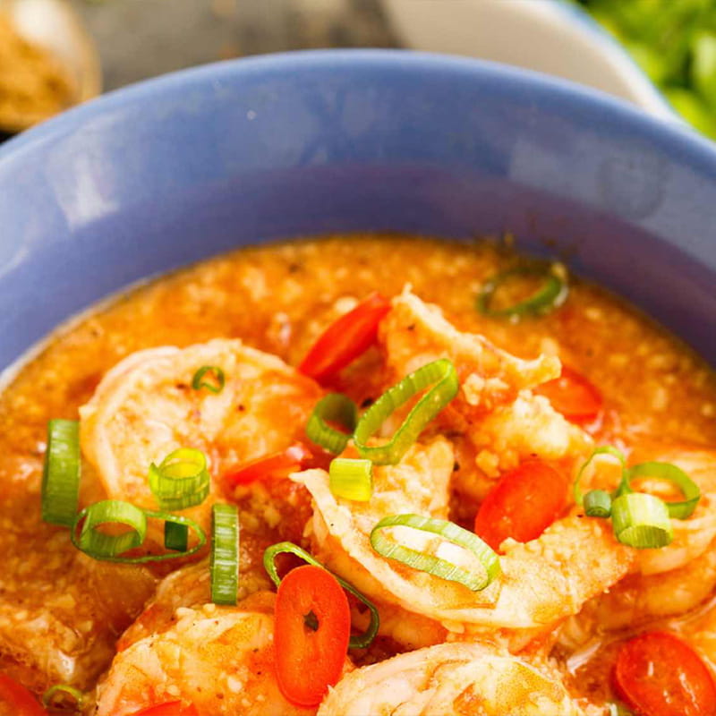 Caril de Gambas à Tailandesa