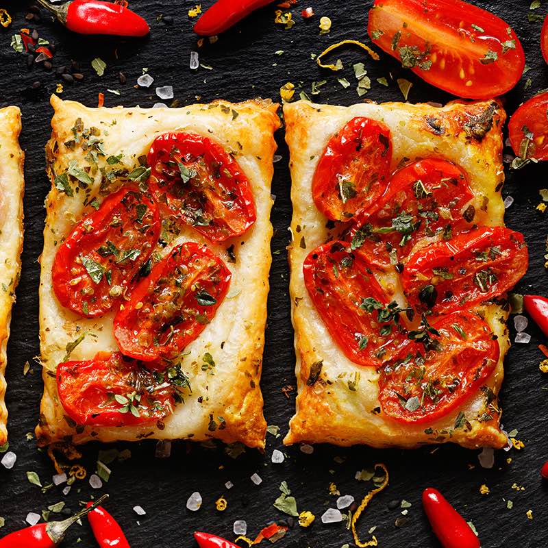 Tarte de Tomate e Manjericao